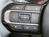【ステアリングスイッチ】左です。ステアリングから手を離さず、運転に集中したまま手元でオーディオ操作等が出来ます。
