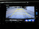 バックカメラの画像です。ガイドラインがスムースな車庫入れをサポートいたします。車庫入れの安心感がアップしますね。