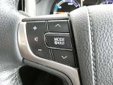 オーディオステアリングスイッチです。オーディオ関係の各種操作が前方から目線をずらさないで操作できるので安全です。