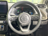 【純正革巻きステアリング】上質な革を使用することで、手にしっかり馴染みとても運転しやすいハンドルです♪
