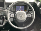 【純正革巻きステアリング】上質な革を使用することで、手にしっかり馴染みとても運転しやすいハンドルです♪