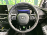 【純正革巻きステアリング】上質な革を使用することで、手にしっかり馴染みとても運転しやすいハンドルです♪