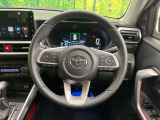 【純正革巻きステアリング】上質な革を使用することで、手にしっかり馴染みとても運転しやすいハンドルです♪