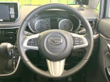 【純正革巻きステアリング】上質な革を使用することで、手にしっかり馴染みとても運転しやすいハンドルです♪