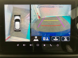 【全方位モニター】 4つのカメラで映像を映し出します。発進時、後退時も周囲の安全を確認し、サポートします^^