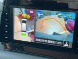 大画面9インチナビでクルマを上空から見下ろしているかのように、状況を把握できます。ハンドルを回転させると、車の動きが確認できたり、センサーの反応する位置が見えたりするのもとても便利ですね!!