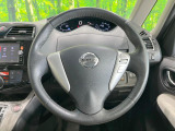 【純正革巻きステアリング】上質な革を使用することで、手にしっかり馴染みとても運転しやすいハンドルです♪