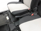 サイドブレーキは引くタイプで運転席と助手席の間にあります。