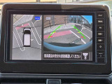 アラウンドビューモニター。上空から見下ろしているような映像で、スムースな駐車をサポートします。