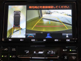 バックガイドモニターは、ハンドルを回すとガイド線が動きます。