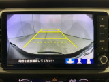 リアカメラ付で、後方をナビ画面で確認。車庫入れも安心です。もちろん、バックギアと連動しています。