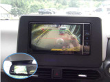 バックカメラ装備。映像はルームミラーかナビ画面に映ります。