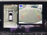 アラウンドビューモニター装備!空から見ているような映像によって不慣れな場所での車庫入れや縦列駐車等はもちろん狭い道でのすれ違いも安心♪