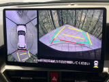 【パノラミックビューモニター】専用のカメラにより、上から見下ろしたような視点で360度クルマの周囲を確認することができます☆死角部分も確認しやすく、狭い場所での切り返しや駐車もスムーズに行えます。