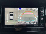 アラウンドビューモニターは4個のカメラを合成してまるで上から撮影した様な駐車場のどの位置にいるかとてもわかり易い機能です