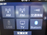 AM、FMラジオ、交通情報、USB、Bluetooth装備しています♪