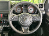 【純正革巻きステアリング】上質な革を使用することで、手にしっかり馴染みとても運転しやすいハンドルです♪