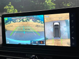 【アラウンドビューモニター】専用のカメラにより、上から見下ろしたような視点で360度クルマの周囲を確認することができます☆死角部分も確認しやすく、狭い場所での切り返しや駐車もスムーズに行えます。