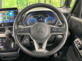 【純正革巻きステアリング】上質な革を使用することで、手にしっかり馴染みとても運転しやすいハンドルです♪