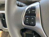 左側にオーデイオやナビのコントロールができるスイッチ、運転中は手を放さず手元で操作可能なんです!