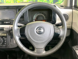 【純正革巻きステアリング】上質な革を使用することで、手にしっかり馴染みとても運転しやすいハンドルです♪