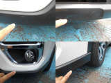 私が気になる箇所を画像に撮りました。前バンパー下部プロテクター部にキズ、前バンパー左角に擦りキズあり!!その他はコキズやエクボ程度!!板金修理も承りますので気になる方はご相談下さいね!!!