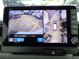 バックカメラの画像です。ガイドラインがスムースな車庫入れをサポートいたします。車庫入れの安心感がアップしますね。