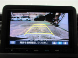 バックカメラの画像です。ガイドラインがスムースな車庫入れをサポートいたします。車庫入れの安心感がアップしますね。