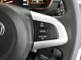 ステアリングスイッチ付き。前方から目を離すことなく操作することが可能です。