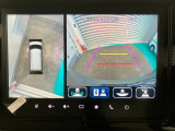 【全方位モニター】 4つのカメラで映像を映し出します。発進時、後退時も周囲の安全を確認し、サポートします^^