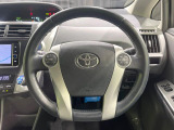【純正革巻きステアリング】上質な革を使用することで、手にしっかり馴染みとても運転しやすいハンドルです♪
