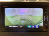 リアカメラ付で、後方をナビ画面で確認。車庫入れも安心です。もちろん、バックギアと連動しています。
