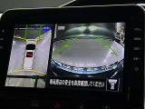 アラウンドビューモニターの映像が大画面ナビにも表示出来ますのでバックも縦列駐車にも便利です。