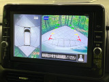 【アラウンドビューモニター】専用のカメラにより、上から見下ろしたような視点で360度クルマの周囲を確認することができます☆死角部分も確認しやすく、狭い場所での切り返しや駐車もスムーズに行えます。