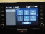 オーディオ選択画面です。AM・FMラジオのほか、Bluetoothも対応しております。