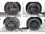 純正アルミホイール。タイヤサイズは155/65R14です。