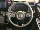 【純正革巻きステアリング】上質な革を使用することで、手にしっかり馴染みとても運転しやすいハンドルです♪