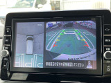 アラウンドビューモニター、駐車中の車を空から見下ろしているかのような映像で表示し、駐車をアシストします