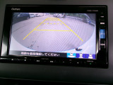 バックカメラの画像です。ガイドラインがスムースな車庫入れをサポートいたします。車庫入れの安心感がアップしますね。