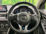 【純正革巻きステアリング】上質な革を使用することで、手にしっかり馴染みとても運転しやすいハンドルです♪