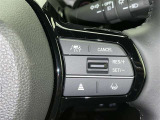 ステアリングスイッチ付き。前方から目を離すことなく操作することが可能です。