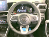 【純正革巻きステアリング】上質な革を使用することで、手にしっかり馴染みとても運転しやすいハンドルです♪