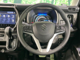 【純正革巻きステアリング】上質な革を使用することで、手にしっかり馴染みとても運転しやすいハンドルです♪
