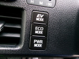 モーターのみでの走行(EV)や、燃費優先走行(ECO)、加速重視の走行(PWR)を選択できます。