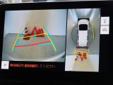 バックガイドモニターを装備しています、車庫入れもラクラクです。パノラミックビューモニターを搭載しています、上からの画像も表示されます。