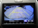バックカメラの画像です。ガイドラインがスムースな車庫入れをサポートいたします。車庫入れの安心感がアップしますね。
