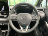 【純正革巻きステアリング】上質な革を使用することで、手にしっかり馴染みとても運転しやすいハンドルです♪