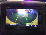 バックカメラの画像です。ガイドラインがスムースな車庫入れをサポートいたします。車庫入れの安心感がアップしますね。