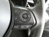 ステアリングスイッチでクルーズコントロール機能の操作ができます。長距離の高速走行時の疲労軽減や燃費に役立ちます。