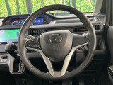 【純正革巻きステアリング】上質な革を使用することで、手にしっかり馴染みとても運転しやすいハンドルです♪